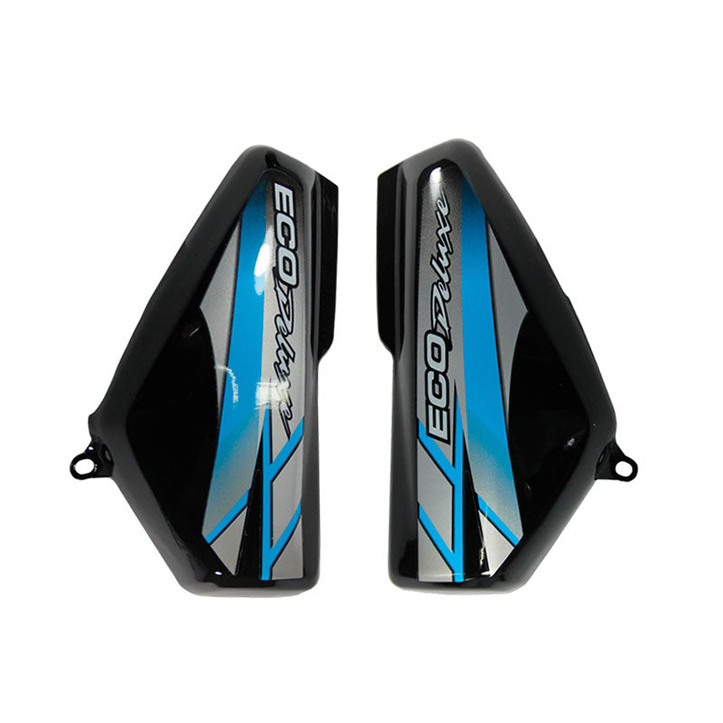 TAPAS LATERALES ECO 100 DELUXE NEGRO/AZUL KANUNI