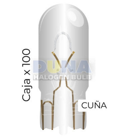 BOMBILLO T10 12 BLA 5W CUÑA DUNA