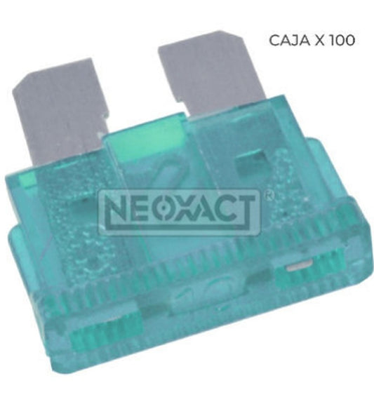 FUSIBLE CUADRADO 12V 15 AMPERIOS AZUL NEOXACT