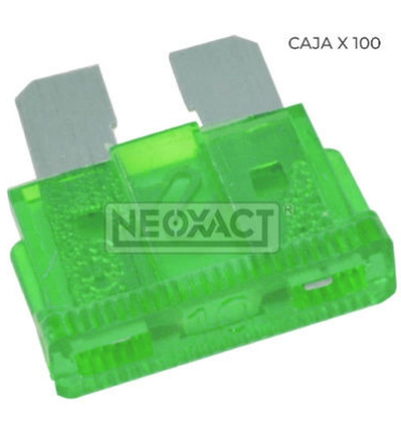 FUSIBLE CUDRADO 12V 30 AMPERIOS VERDE NEOXACT