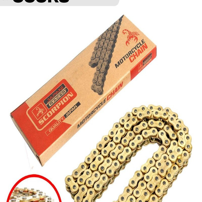 CADENA 520HOX120L ENCAUCHETADA DORADA JAPAN SCORPION